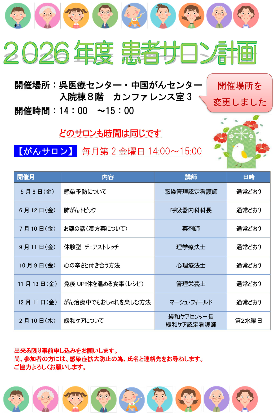 2026年度患者サロン計画